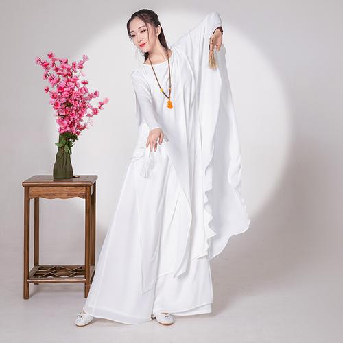 禅舞服女中国风套装 茶服禅服宽松两件套 禅意超仙飘逸连衣裙中式