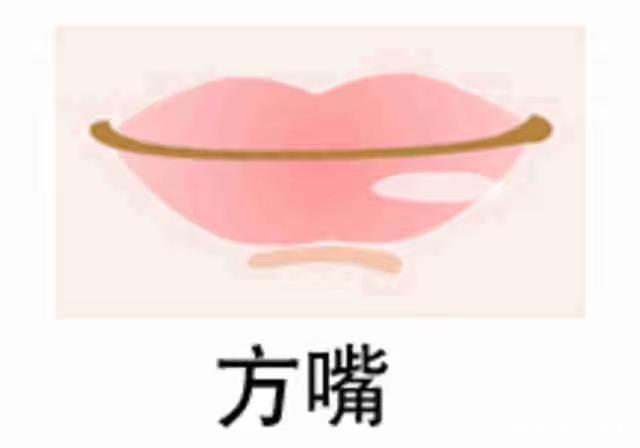方口:也是口形中非常好的一种,也是富贵嘴巴之一.