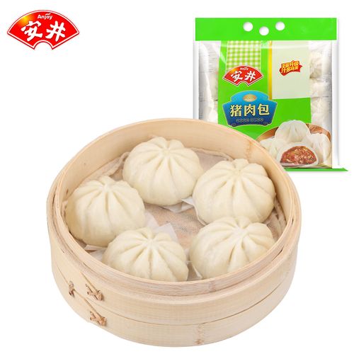 安井点心早茶广式馒头包子鲜肉实惠猪肉早餐包点
