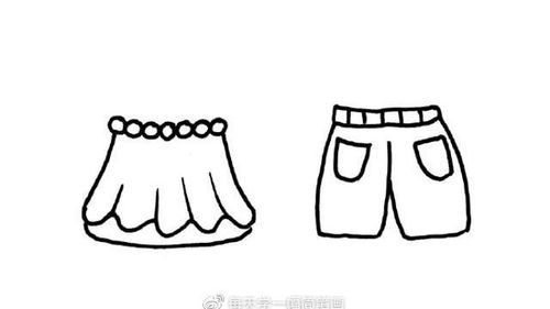 每天学一幅简笔画--各种衣服配饰简笔画画法大全