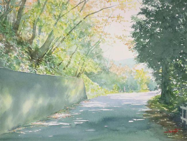 第一次见这么夏天的水彩画!仿佛闻到了青草的芳香