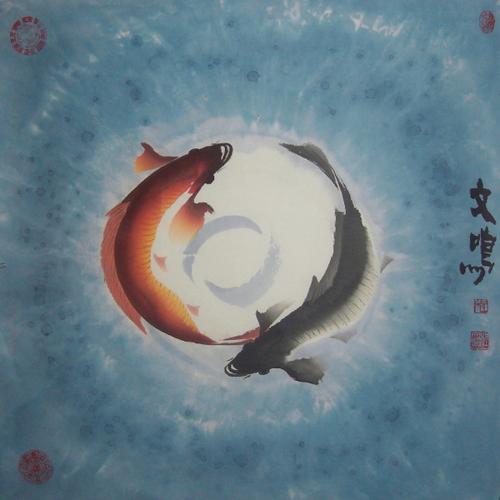 的作品《太极玄鱼》; 鲤鱼图案大全; 鲤鱼.跃.龙门