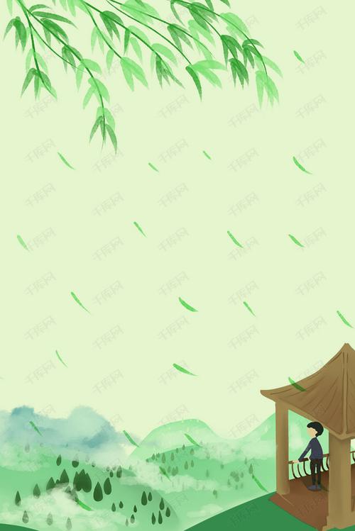 春雨朦胧背景素材背景图片免费下载-千库网
