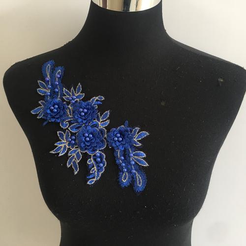 网纱涤纶衣领蕾丝服装百搭连衣裙dly装饰刺绣仿珍珠缝纫花边辅料