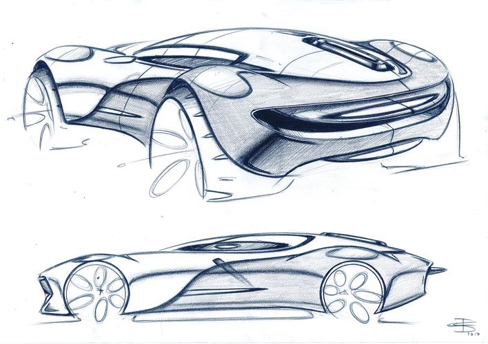 捷豹gran turismo概念汽车设计——好的手绘是设计的