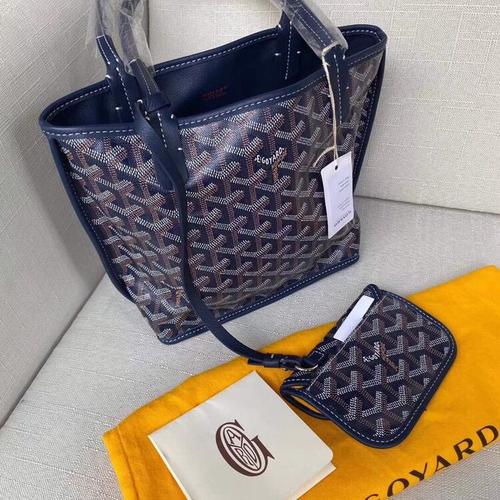 goyard 戈雅蓝色mini子母女士单肩包
