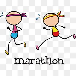 跑马拉松的小人
