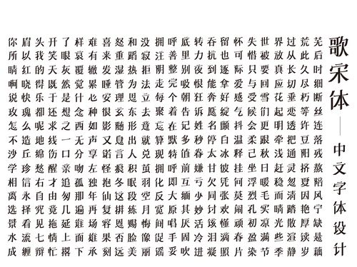 《歌宋体》字体设计#2018毕业设计