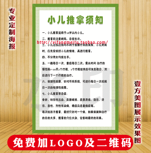 定制穴位图小儿按摩海报宣传画定制选择小儿推拿的六个理由挂图