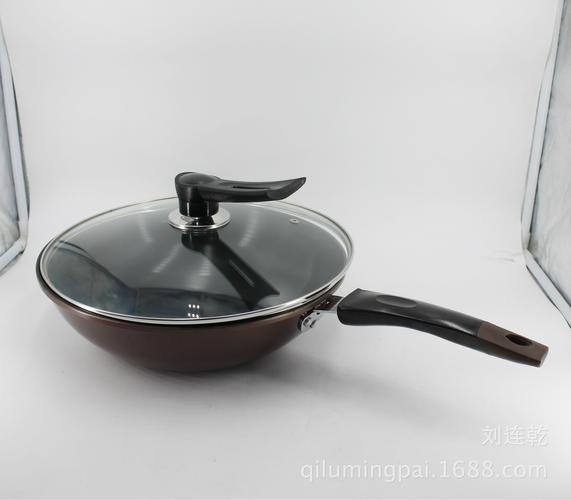 批发米塔尔麦饭石不粘易洁炒锅 节能不粘精铁炒锅 家用平底锅32cm