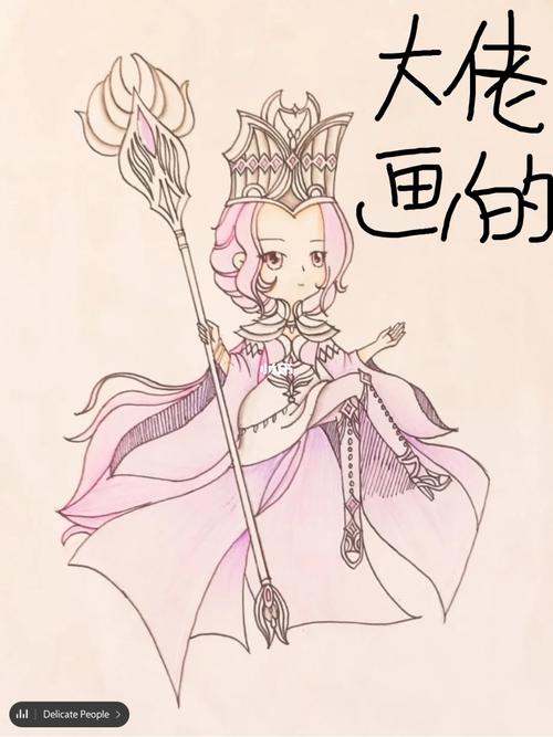 比比东殿下(我画的和大佬画的)_绘画_文化_绘画