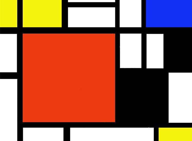 系列▲是的,就是你家被子上的方格子这些几何抽象的作品,是蒙德里安