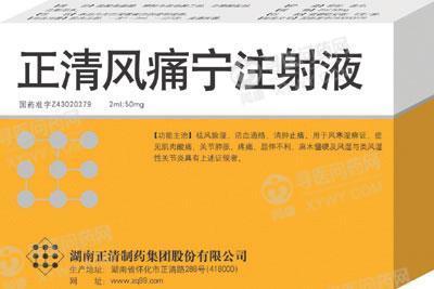 正清制药 正清风痛宁注射液说明书_价格_副作用_寻医