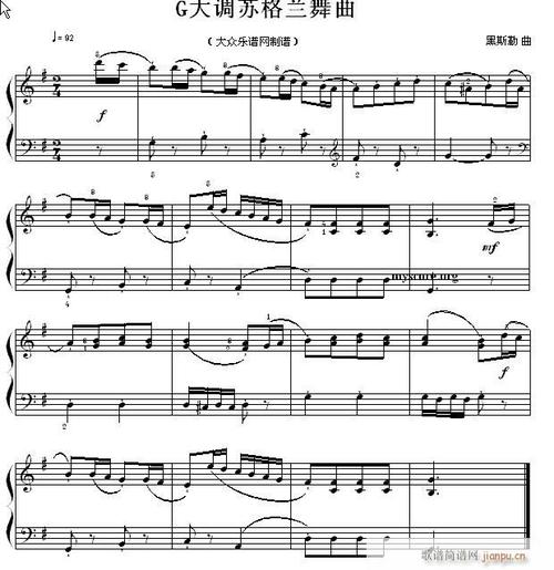 考级初级曲目 g大调苏格兰舞曲