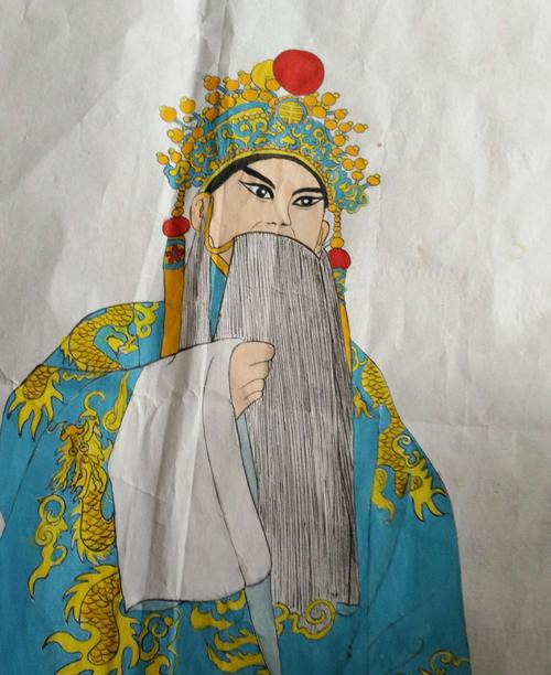高红专工笔京剧脸谱人物画