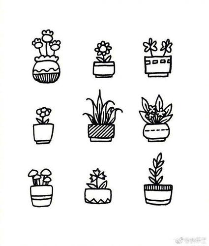 遍地小花简笔画