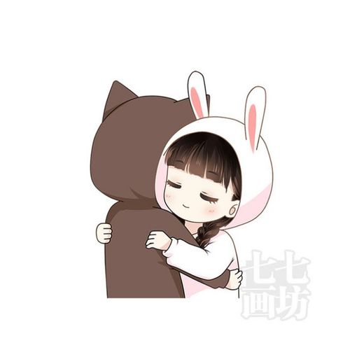 情侣头像# #七七画坊# 超萌的情侣表情包~喵小兔上线喽,快来收图喽