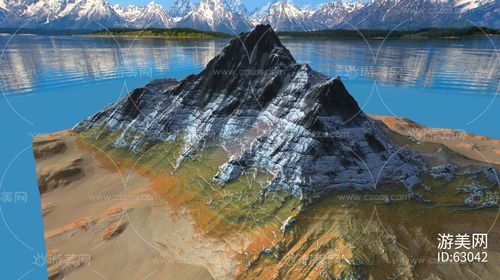 影视级高精度写实山体模型场景 雪山场景 2k高分辨率纹理贴图