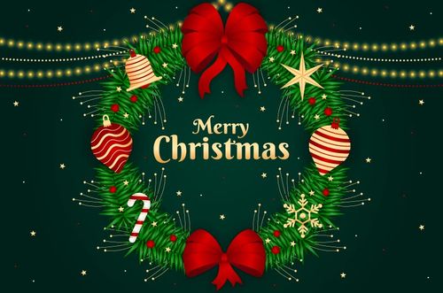 漂亮的圣诞装饰圣诞节背景矢量素材(ai/eps)