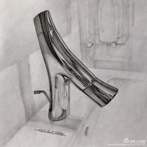 兴趣 一只特立独行的水龙头——不锈钢材质示范 写美篇精微素描锻炼的