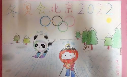 张博雅小朋友画的冬奥会吉祥物