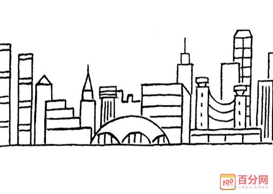 城市房子简笔画图2