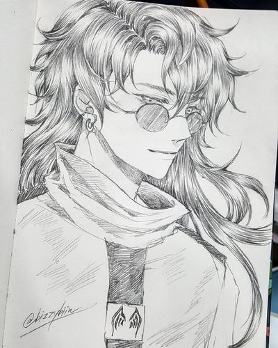 人物黑白动漫素材插画绘画线稿手绘女生男生长发短发转载二次元