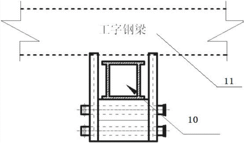 本实用新型属于煤矿掘进工作面架棚巷道临时支护使用支护结构