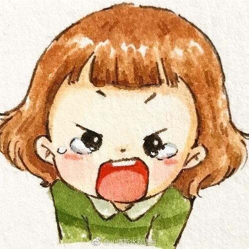 小清新简笔画水彩女孩,萌萌哒~(ins:lallayena) (转)@ins插画