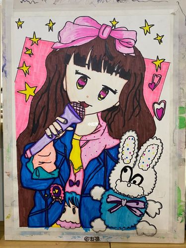 《动漫4开作》—马克笔 7—9岁_动漫_马克笔_创意美术