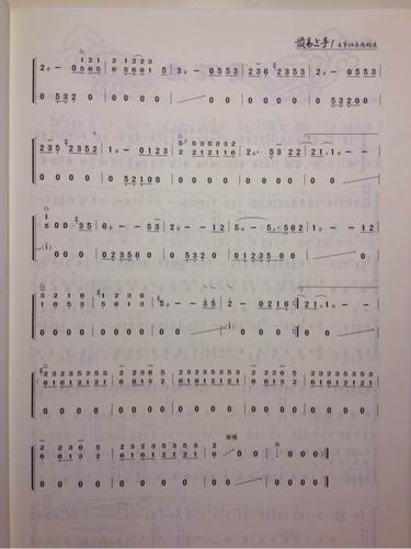 青花瓷 古筝谱第二页