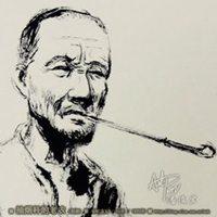 抽烟素描图片_微信头像图片大全