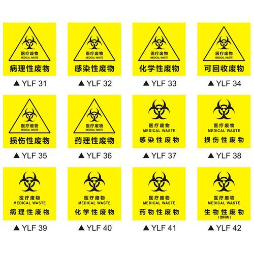 医院垃圾分类危险废物贴纸医疗废物暂存处警示标志药物性病理性感染性