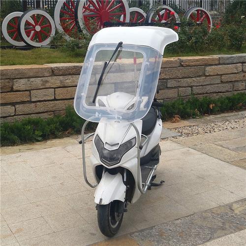 新款加长顶盖电瓶踏板车雨篷摩托车遮阳棚电动车雨伞透明挡风雨棚
