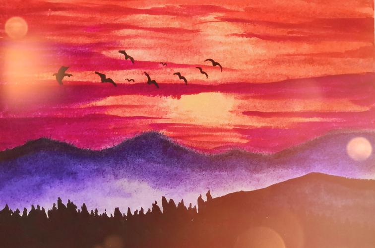 最近画画没什么动力,只能画点简单的水彩来练练手,学着自己调色是