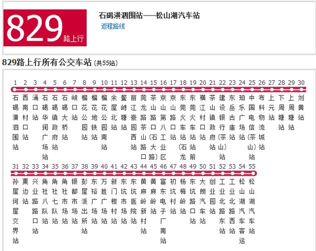 东莞公交829路