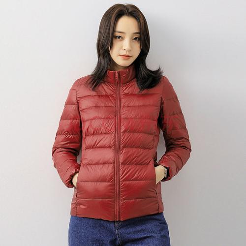 恒源祥秋冬新款轻薄羽绒服女短款女装立领修身韩版薄款羽绒服女便携