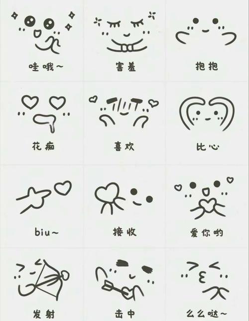 今天我要分享一些超级可爱的小表情,保证让你在画小纸条时笑得合不拢