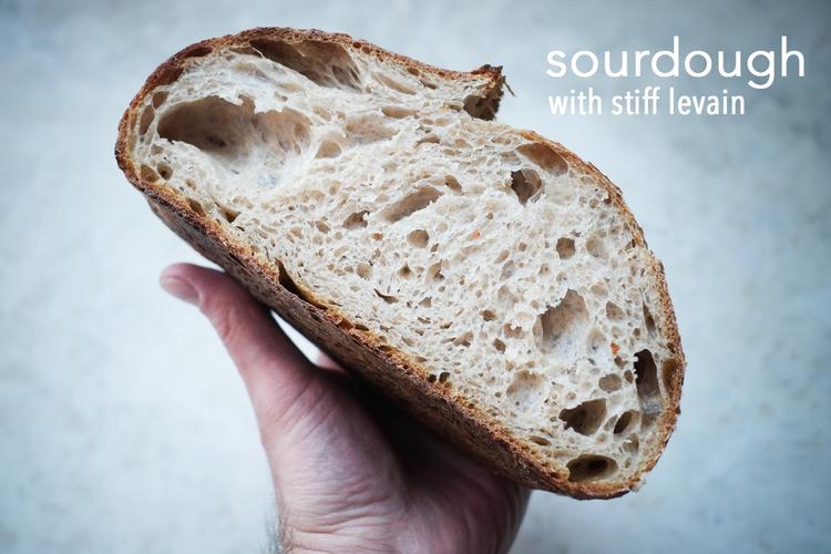 baking sourdough bread with a stiff starter