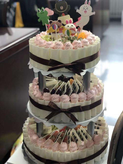 当三层大蛋糕出现在同学们面前时,欢呼声,尖叫声简直嗨爆全场.