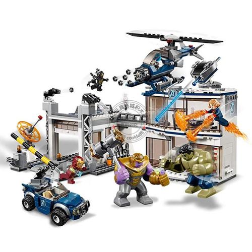 漫威复仇者联盟4钢铁侠机甲陈列室人仔兼容乐高拼装积木玩具76125基地