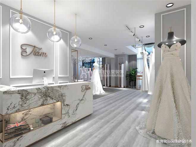 6万元商业展示150平米装修案例_效果图 - 高端婚纱馆