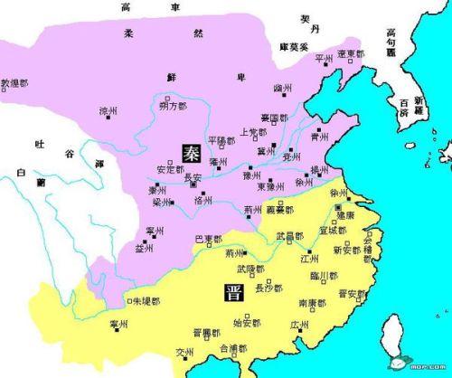 前秦的疆域怎么比东晋大那么多?