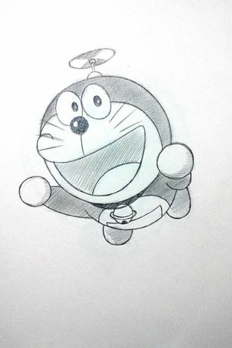 铅笔画,哆啦