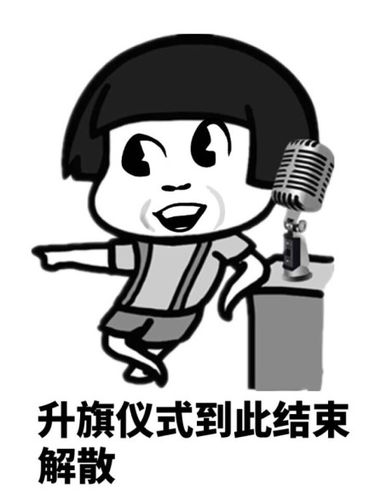 升旗礼仪到此结束,解散 - 升旗仪式现在开始_升旗_群聊表情