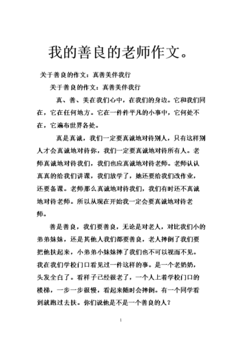 我的善良的老师作文.doc