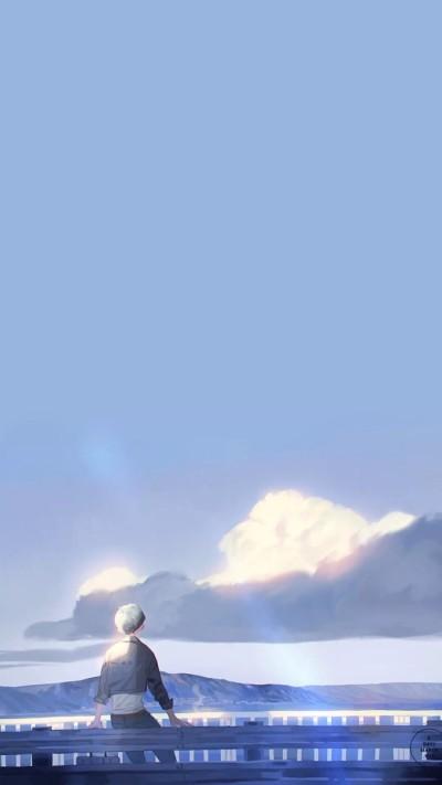 动漫 壁纸 男生 意境 唯美 简约 朋友圈背景图