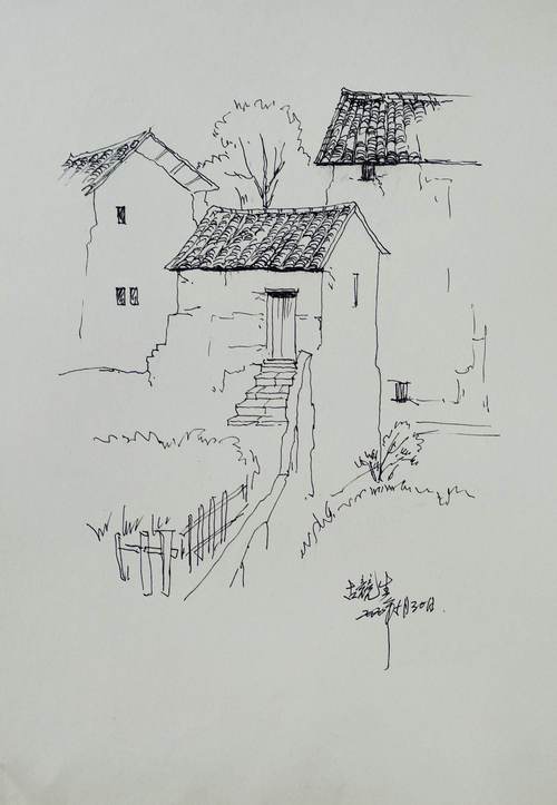 《走在路上》——古竞生钢笔风景速写集之二