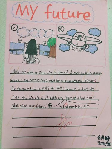 五(4)unit 1作文: my future