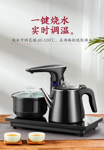 电热烧水壶304不锈钢电茶壶抽水吸水式煮茶器抽水自吸式煮水茶具套装